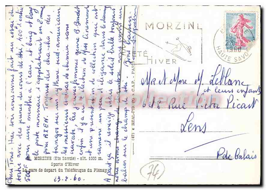 Morzine — Hiver — Sports d'Hiver — éditeur : CAP - 74 — Reverso