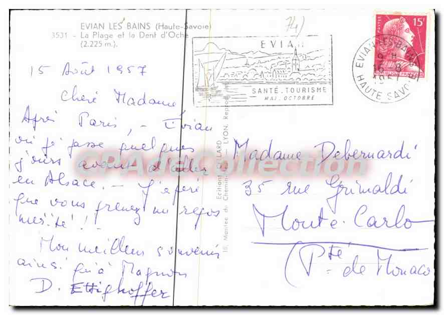 Evian-les-Bains — La Plage et la Dent d'Oche — Sante Tourisme — Reverso