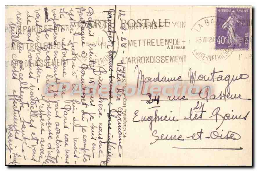 CPA Le Croisic L Inf le Port et les Quais  — Rückseite
