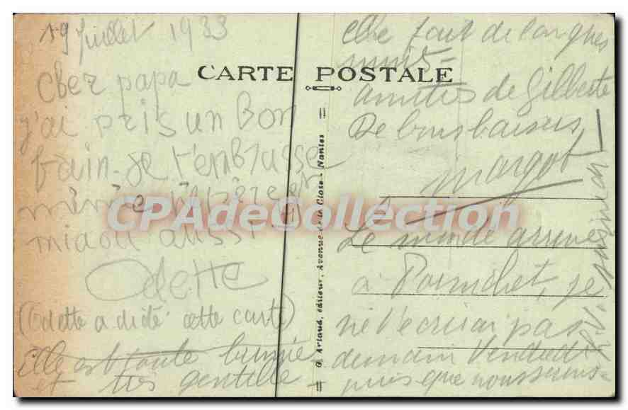 CPA Pornichet Le Casino et le Boulevard des Oceanides  — Rückseite