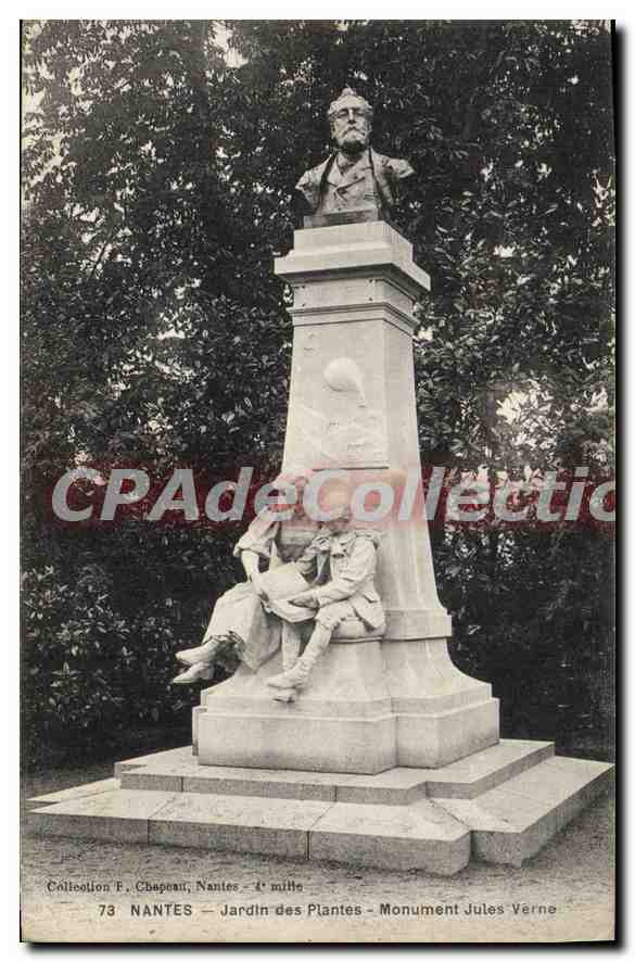 CPA Nantes Jardin des Plantes Monument Jules Verne 