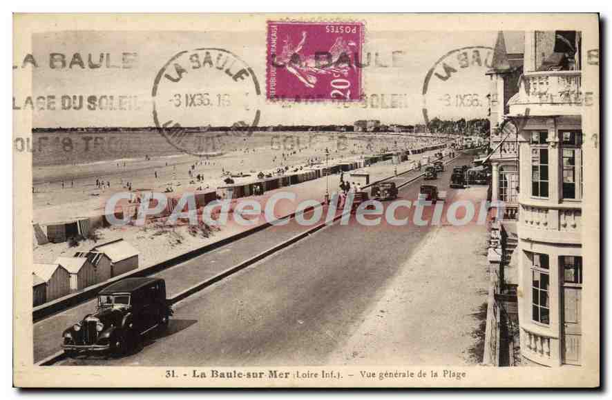 CPA La Baule sur Mer L Inf Vue generale de la Plage 