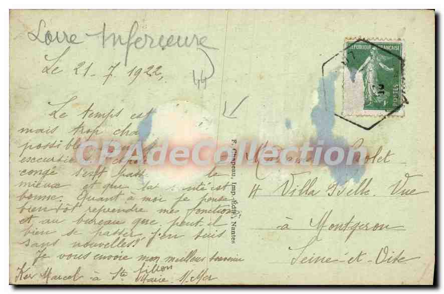 CPA Ste Marie sur Mer L Inf Tour des Bains et Chalets des Grandes Vallees  — Rückseite
