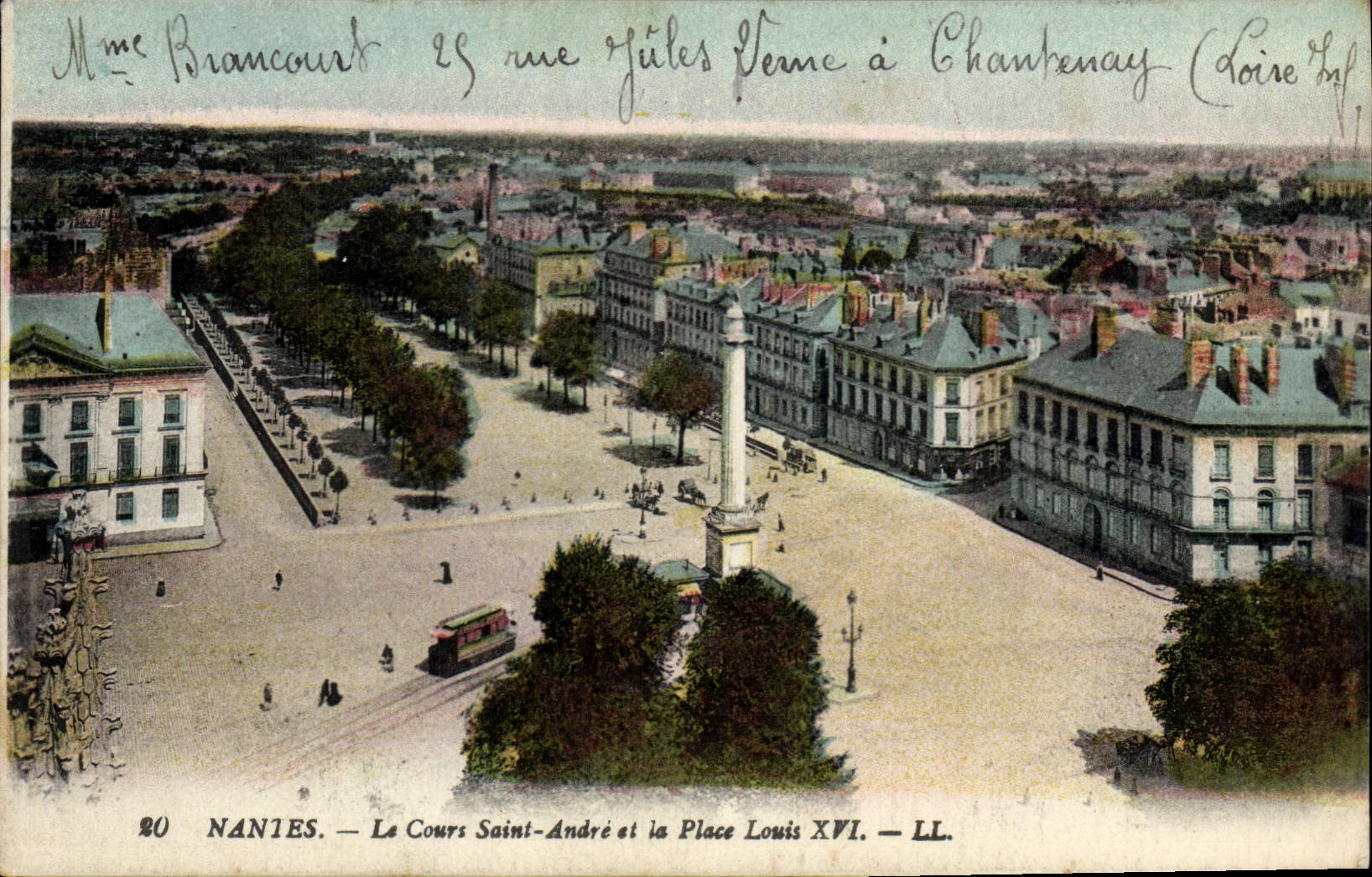 CPA Nantes Le Cours St Andre et la Place Louis XVI 