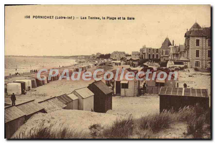 CPA Pornichet L Inf Les Tentes la Plage et la Baie 