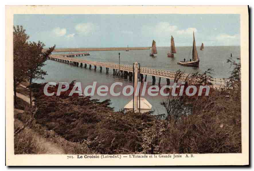 CPA Le Croisic L Inf L'Estacade et la grande Jetee 