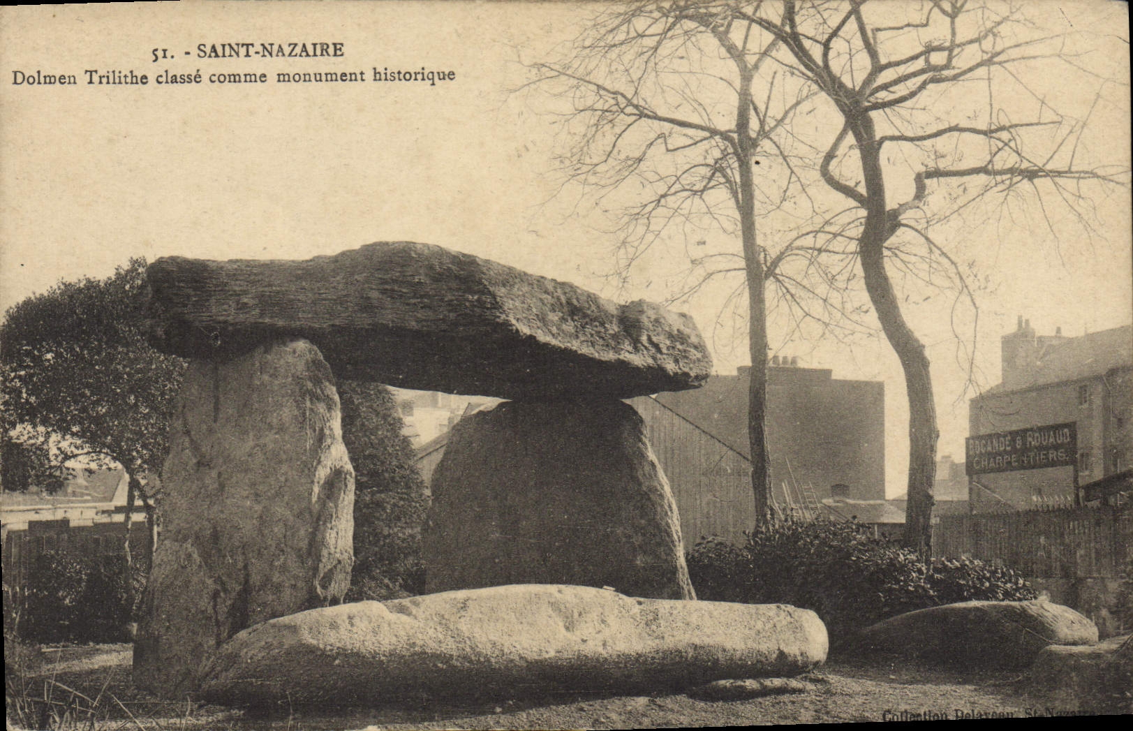 CPA St Nazaire Dolmen Trilithe classe comme monument historique 