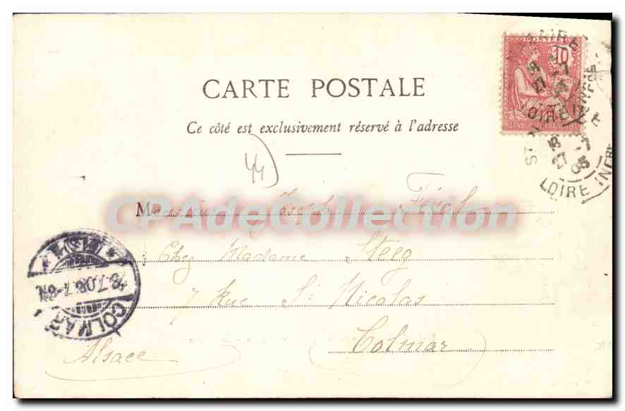CPA St Nazaire ses environs Villes Martin Son Phare  — Verso