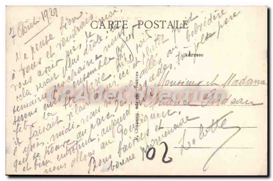 CPA La Baule sur Mer L Inf La Plage  — Verso