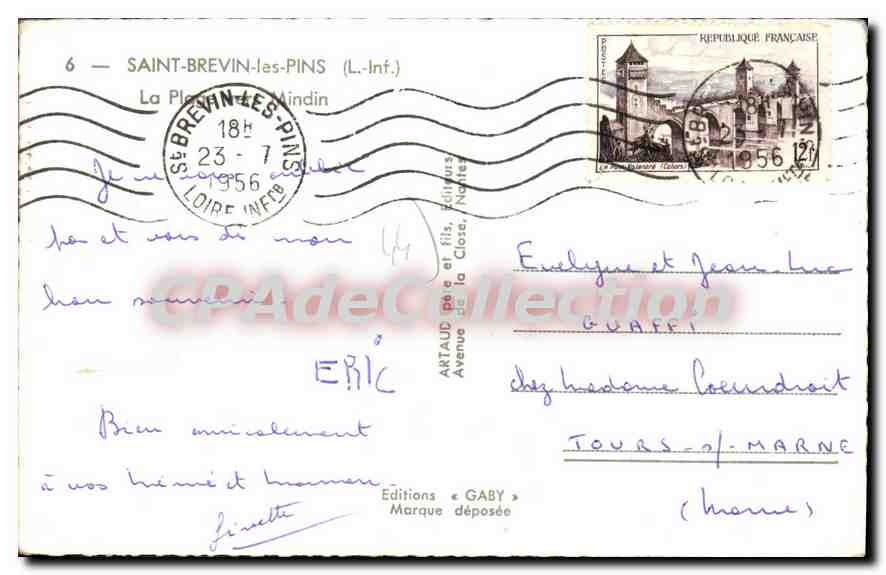 CPA St Brevin les Pins L Inf La Plage  — Back