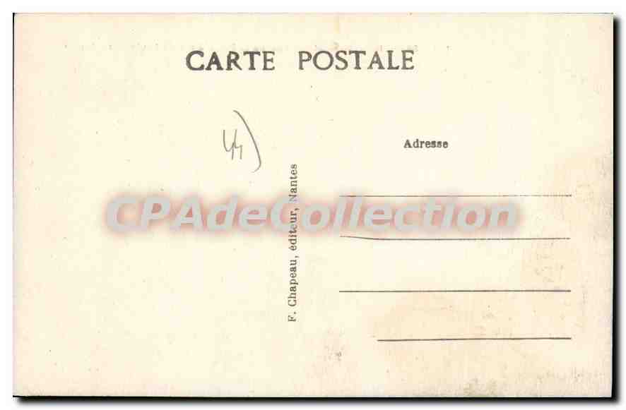 CPA La Bernerie L Inf Vue de la Plage à maree haute Les Tentes  — Rückseite