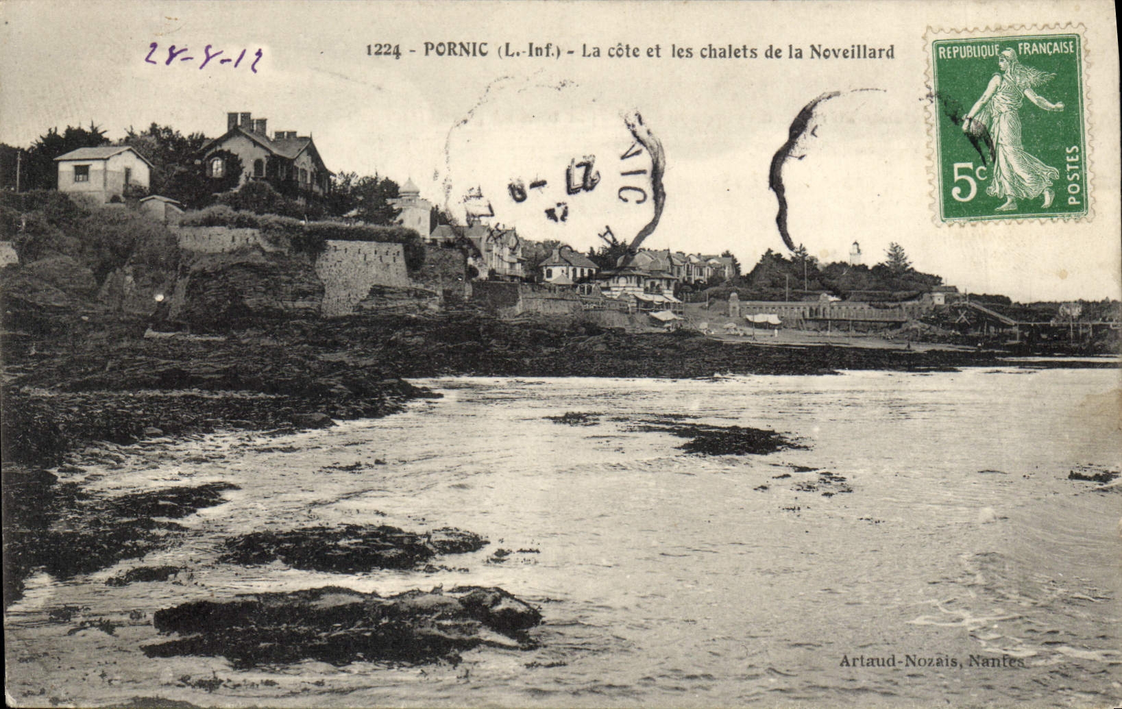 CPA Pornic L Inf La cote et les chalets de la Noveillard 