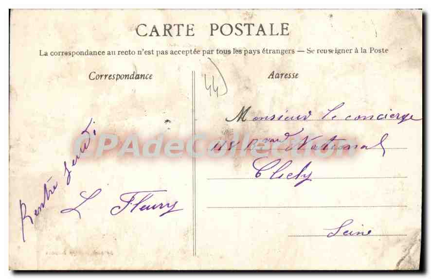 CPA Pornic L Inf La cote et les chalets de la Noveillard  — Rückseite