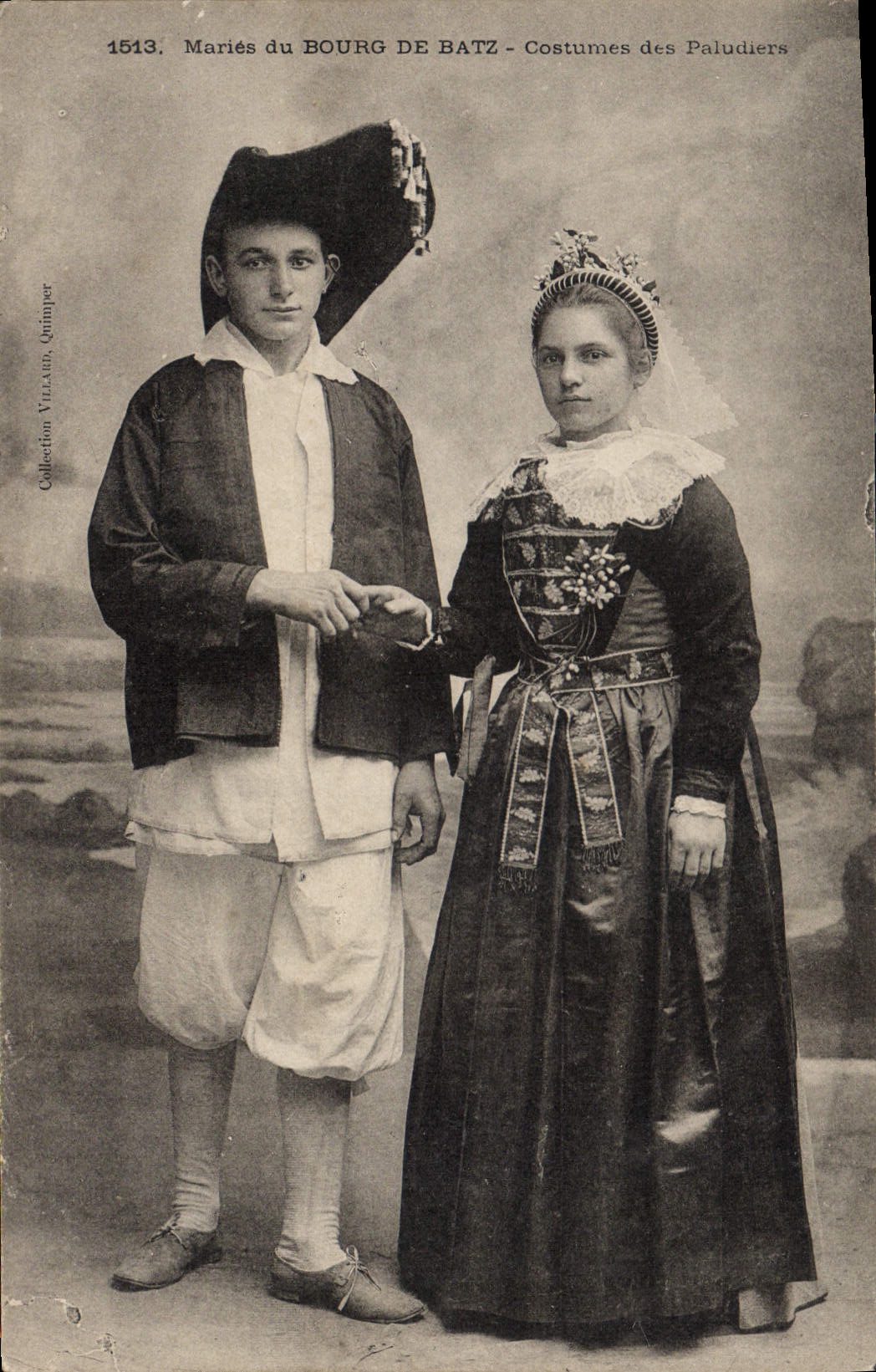 CPA Mariés du Bourg de Batz costumes des paludiers