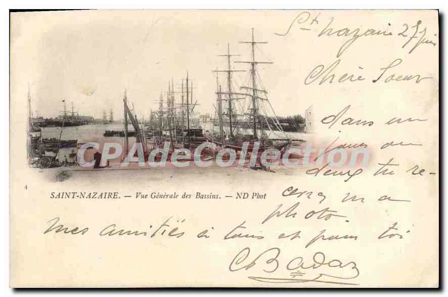 CPA St Nazaire Vue generale des Bassins 