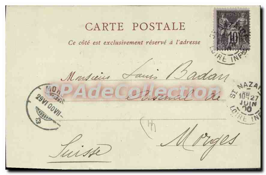 CPA St Nazaire Le Bassin de Penhouet  — Verso