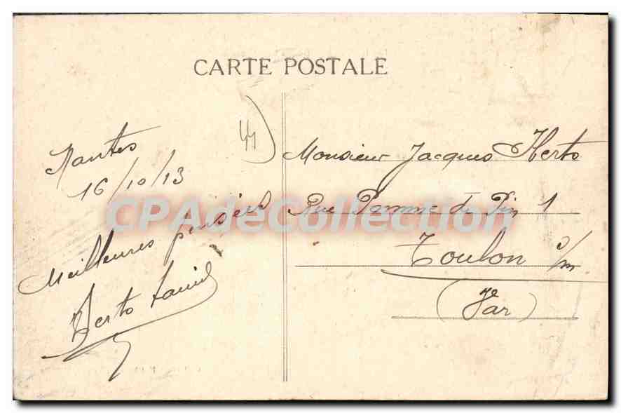 CPA Nantes Cours Cambronne  — Rückseite