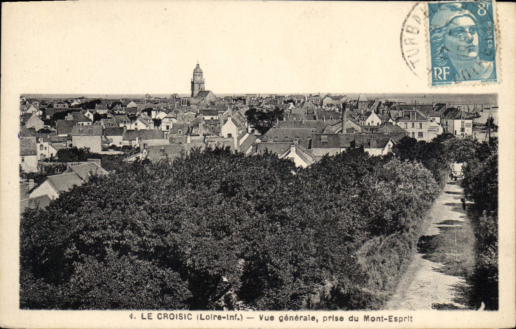 CPA Le Croisic L Inf Vue generale prise du Mont-Esprit 