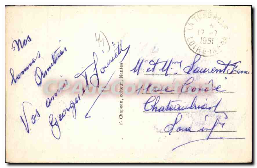 CPA Le Croisic L Inf Vue generale prise du Mont-Esprit  — Rückseite