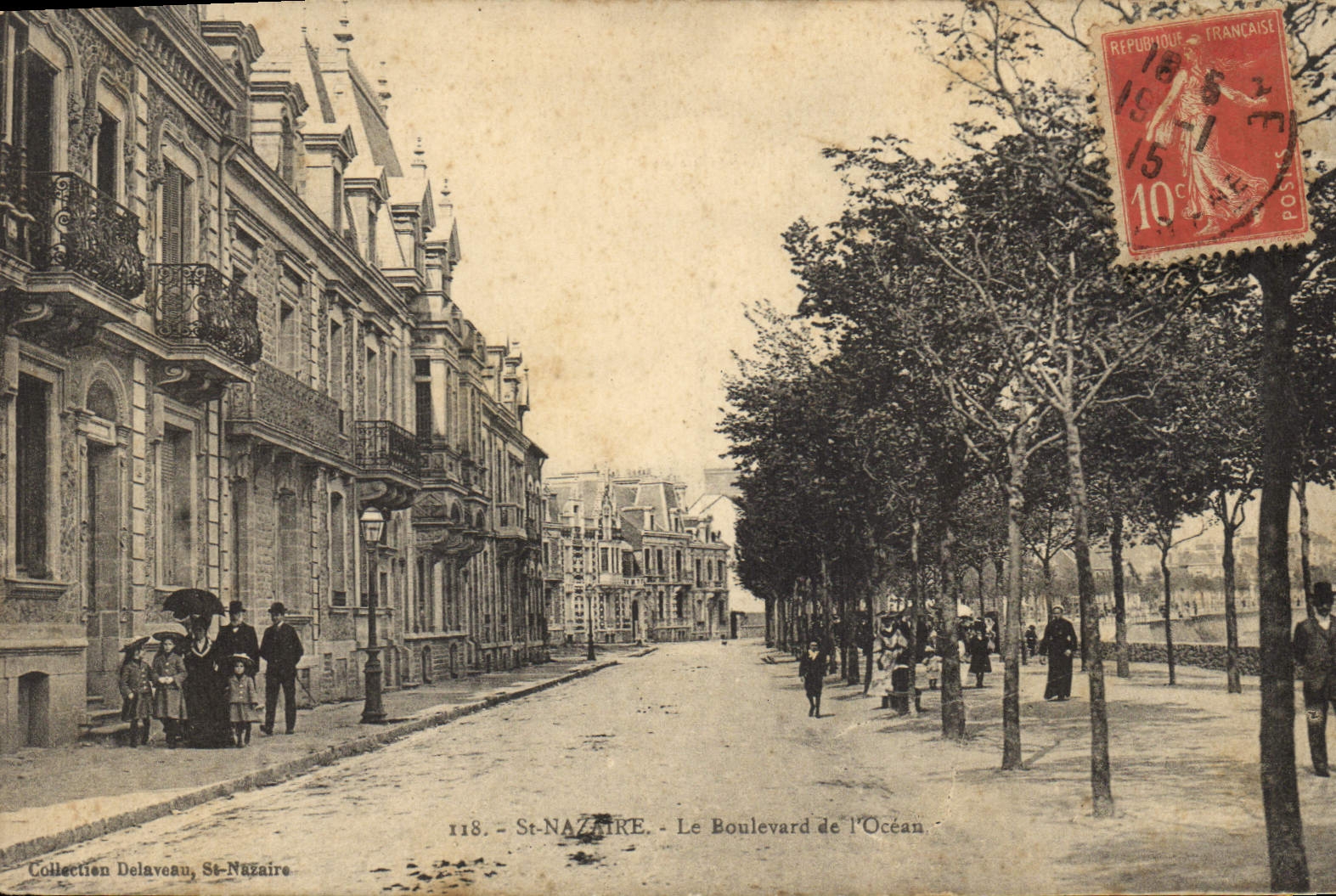 CPA St Nazaire Le Boulevard de l'Ocean 