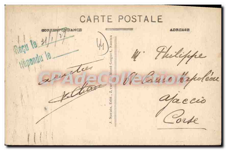 CPA Nantes Le Pont Transbordeur  — Rückseite