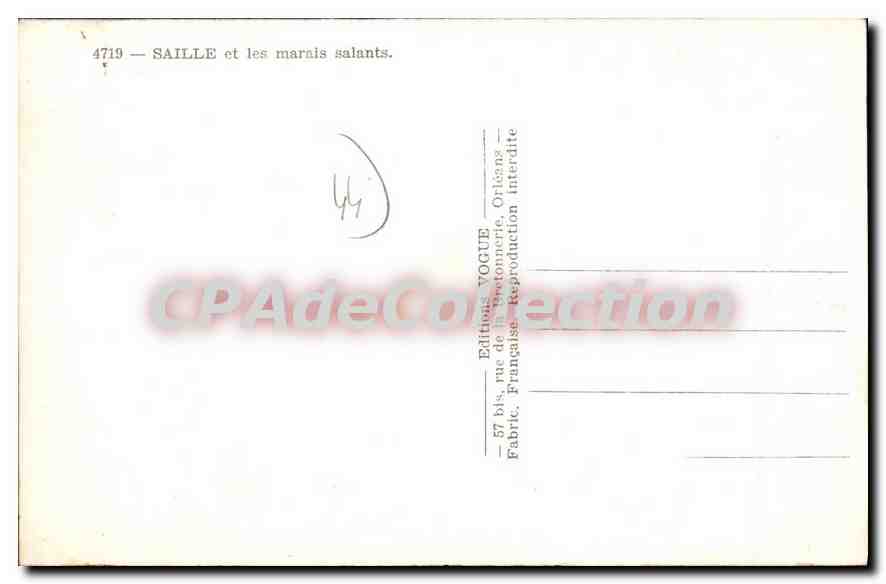 CPA Saille et les marais salants  — Back
