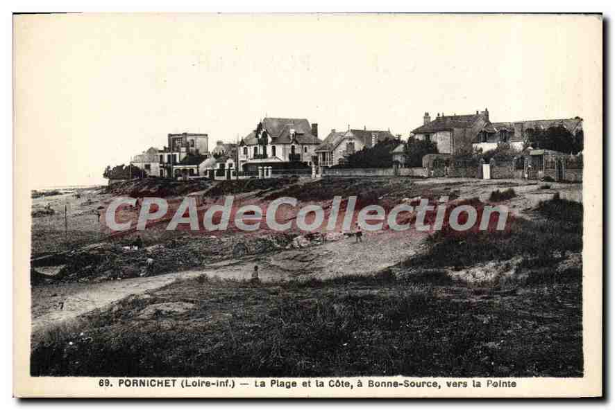 CPA Pornichet L Inf La Plage et la Cote à Bonne Source vers la Pointe 