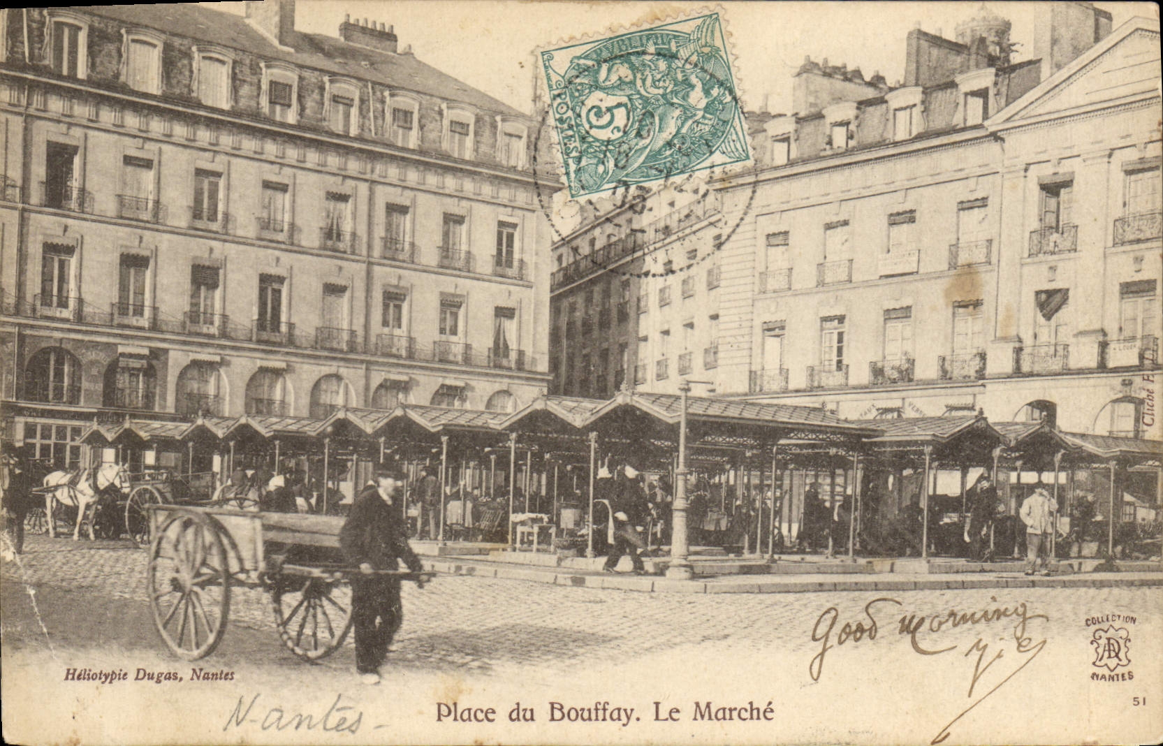 CPA NANTES Place du Bouffay Le Marché 