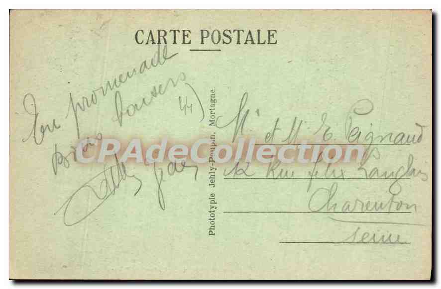 CPA Pornic L Inf Le Casino la Plage et les Rochers de Gourmalon  — Rückseite