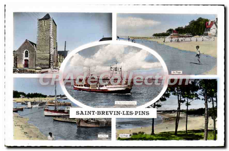 CPA St Brevin les Pins église plage port