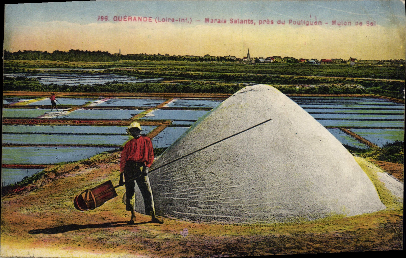 Guérande (Loire-Inf.) — Marais Salants près du Poutliguán — Mulon de Sel — Éditeur F. Chapas, n° 186