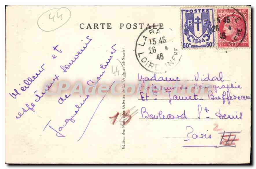 CPA La Baule sur Mer L Inf Vue generale vers le Pouliguen  — Verso