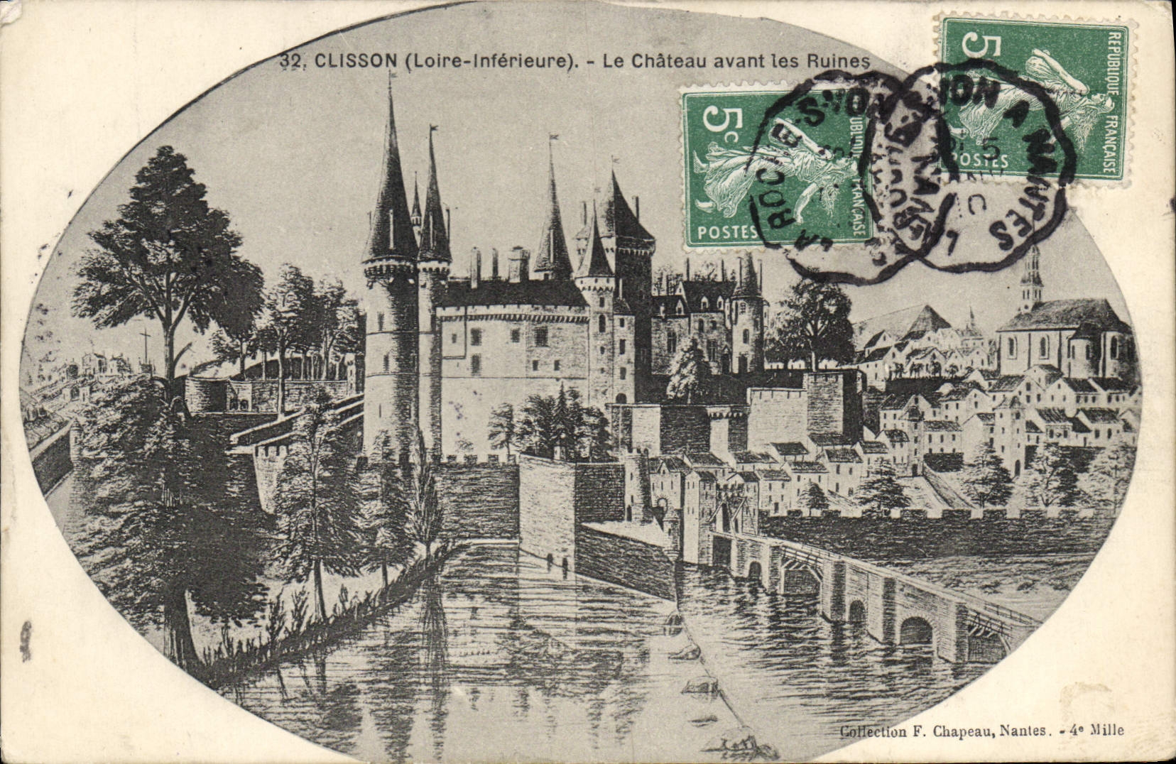 CPA Clisson L Inf Le Chateau avant les Ruines 