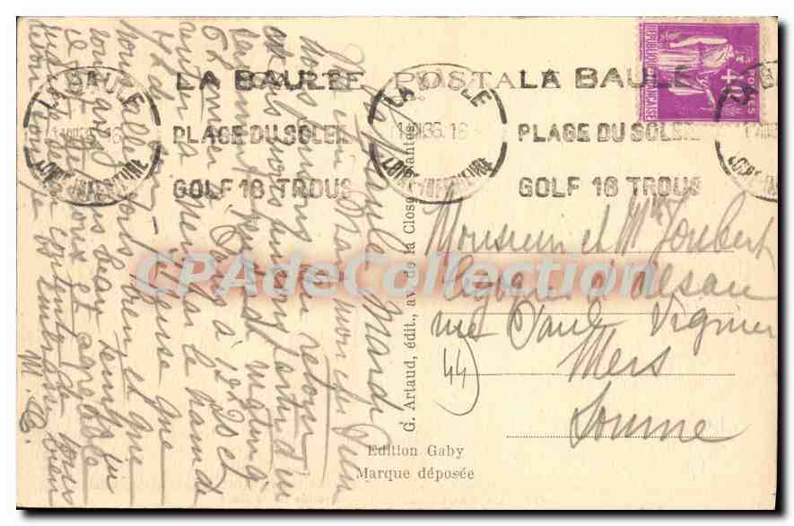 CPA La Baule L Inf Avenue de la Gare  — Verso