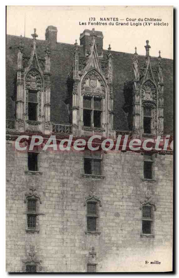 CPA Nantes Cour du Chateau Les Fenetres du Grand Logis 