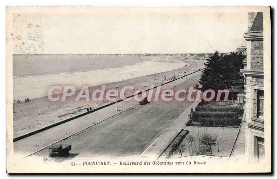 CPA Pornichet Boulevard des Oceanides vers la Baule 