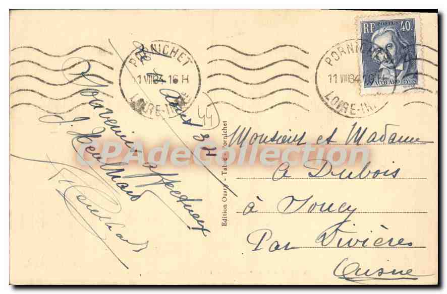 CPA Pornichet les Pins Loire Inf Le Petit Port et la Jetee  — Rückseite