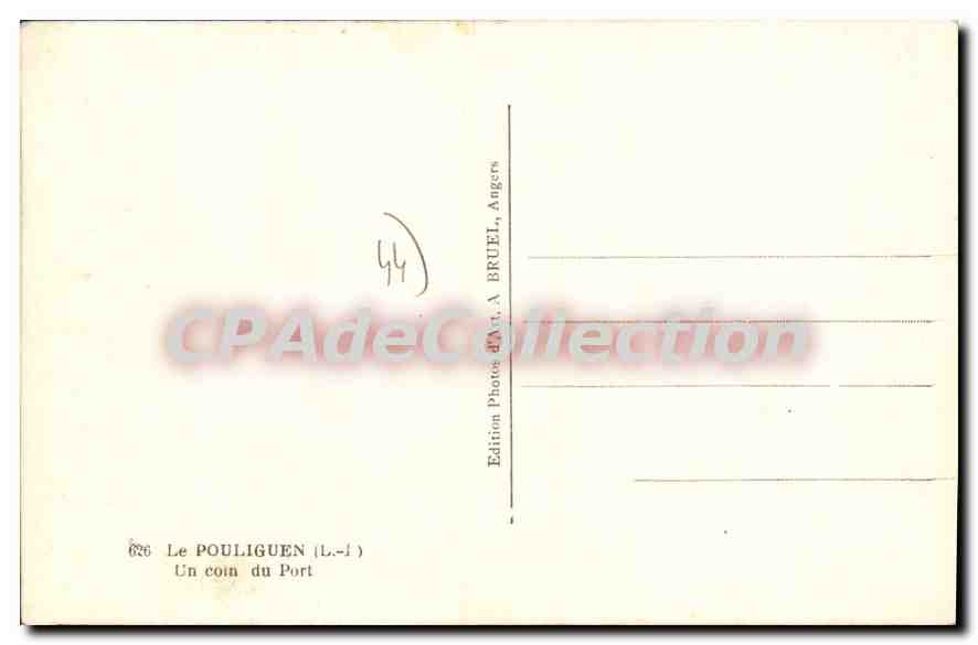 CPA Le Pouliguen Un coin du Port  — Verso