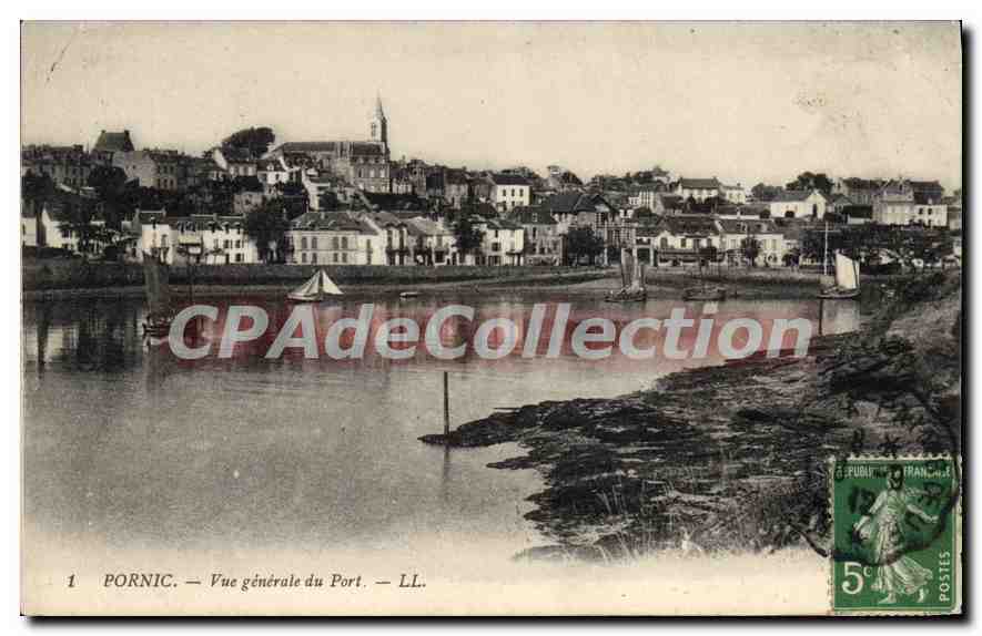 CPA Pornic Vue generale du Port 