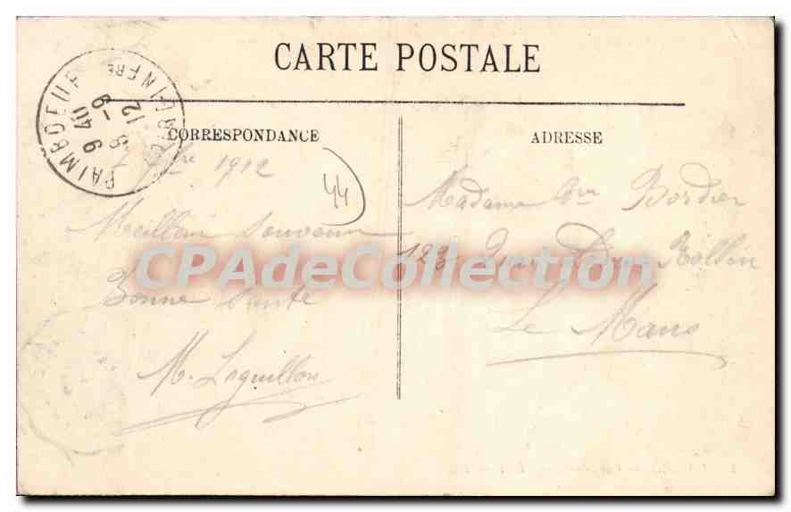 CPA Pornic Vue generale du Port  — Rückseite