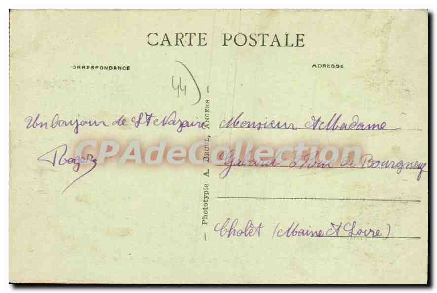 CPA St Nazaire L Inf Un coin du Jardin Public  — Verso