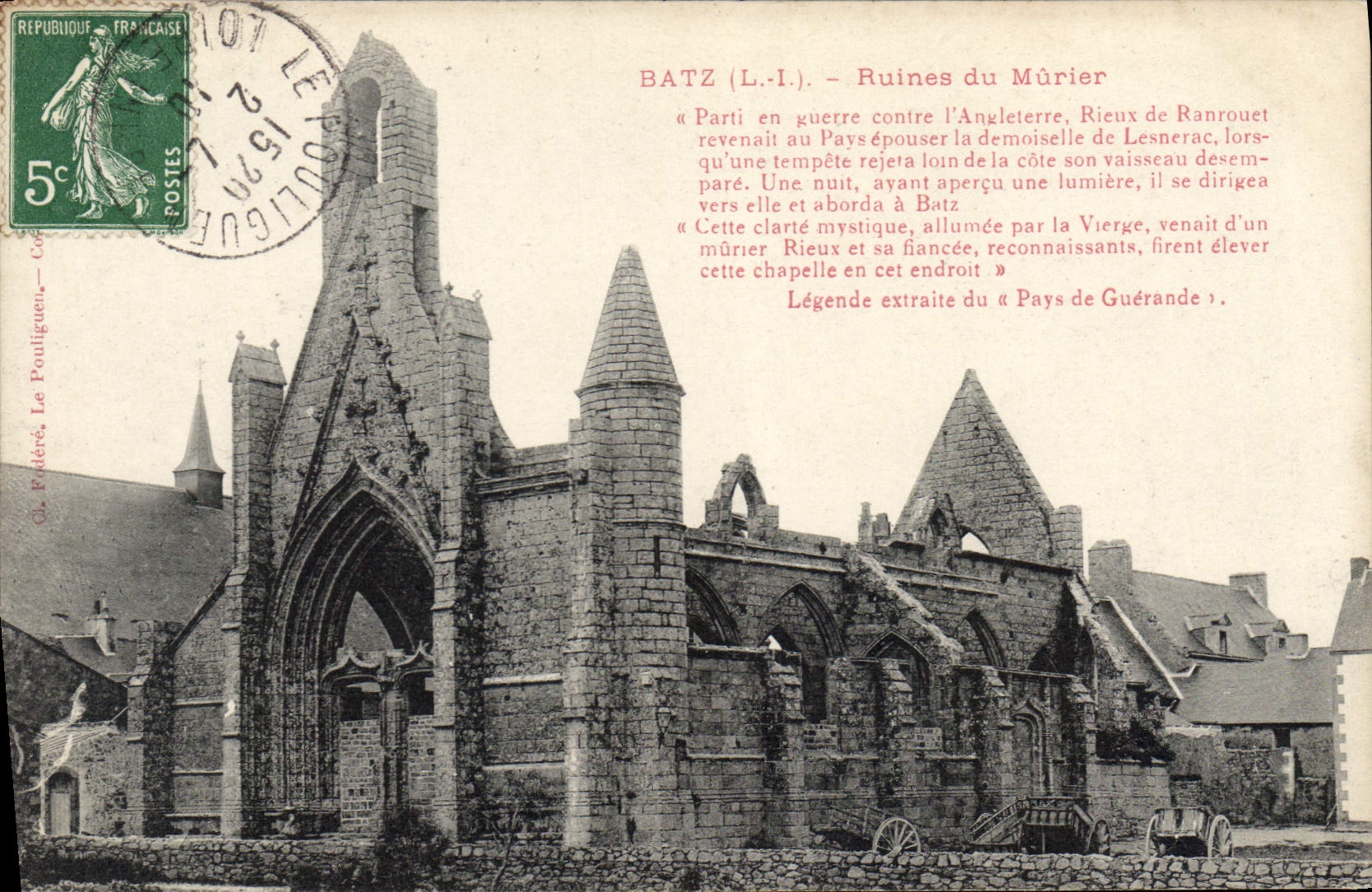 Batz (L.I.) — Ruines du Mûrier — Le Poulignien, n° 107