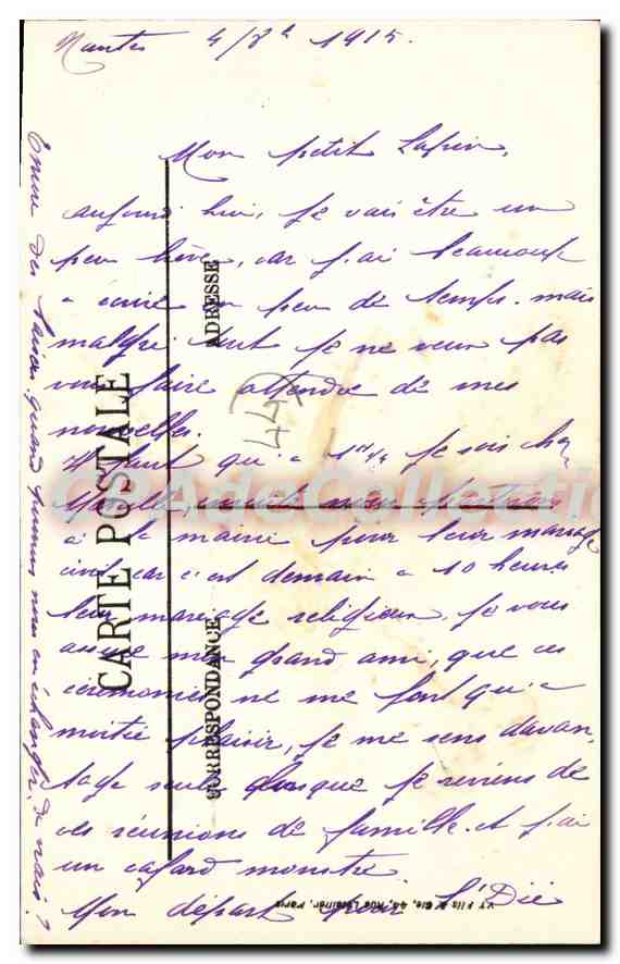 CPA Nantes La Biscuiterie  — Rückseite