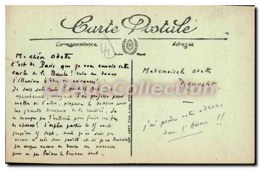 CPA La Baute Les Villas des Dunes  — Rückseite