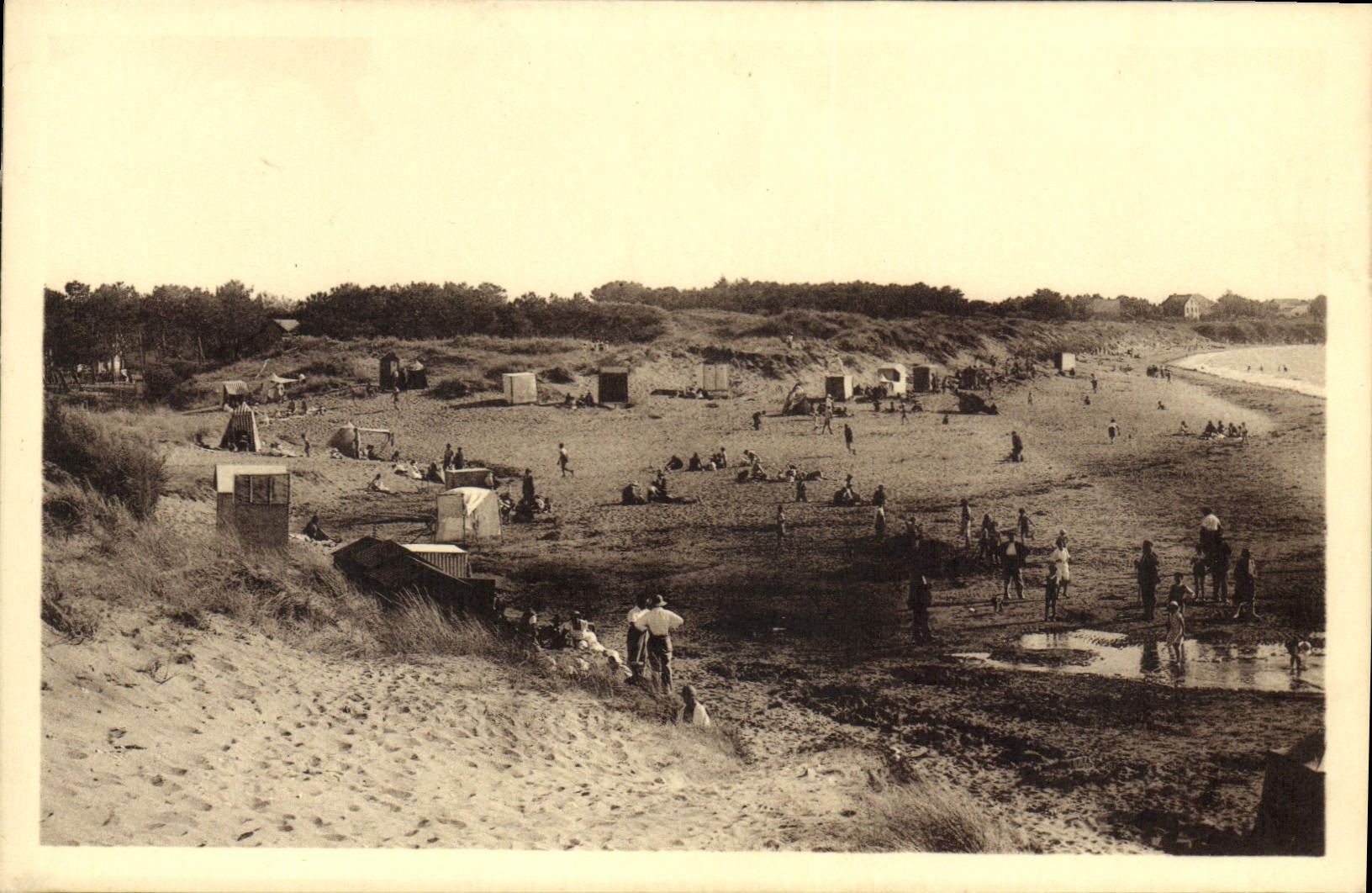 CPA La Cote de Jade Tharon Plage La plage d'Anjou 