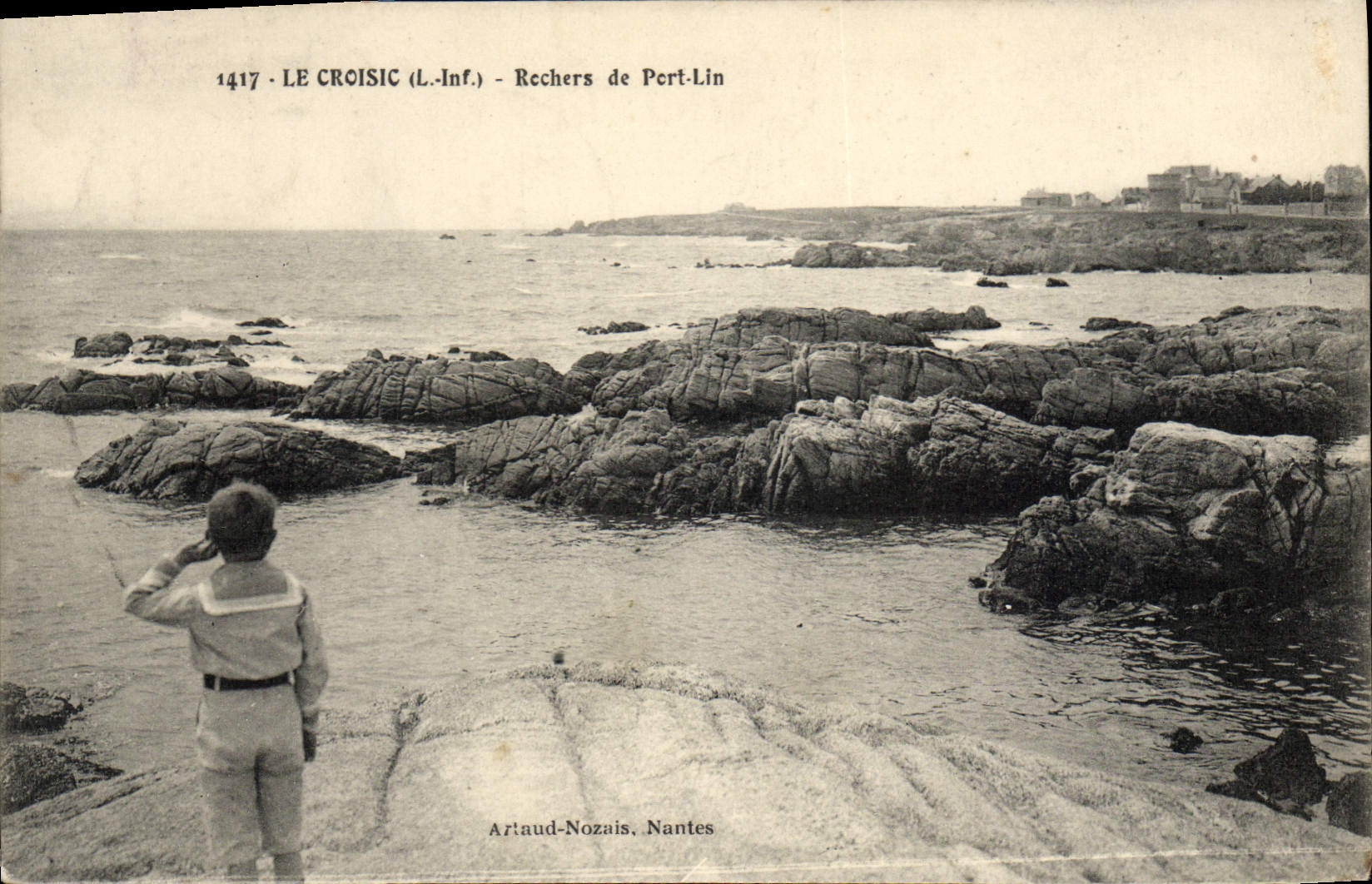 CPA Le Croisic L Inf Rochers de Port Lin 