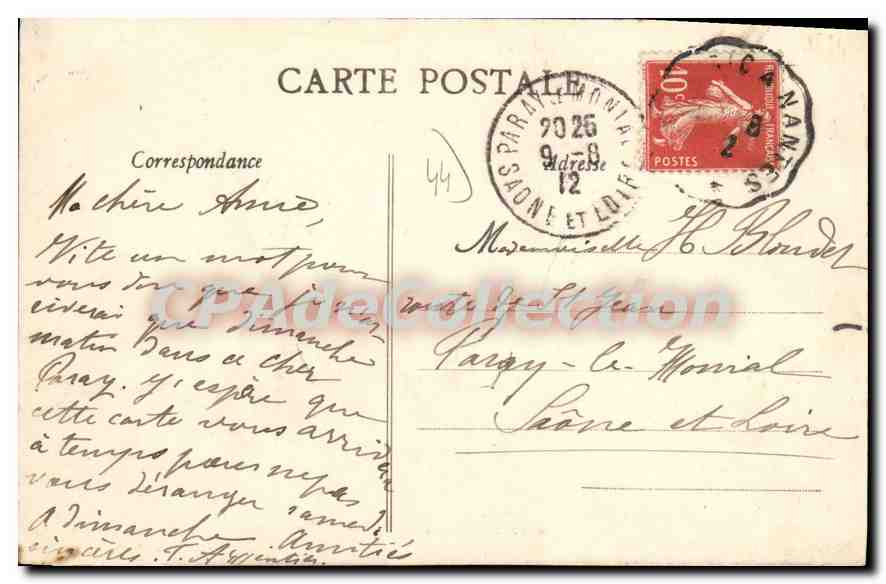 CPA Le Croisic L Inf Rochers de Port Lin  — Rückseite
