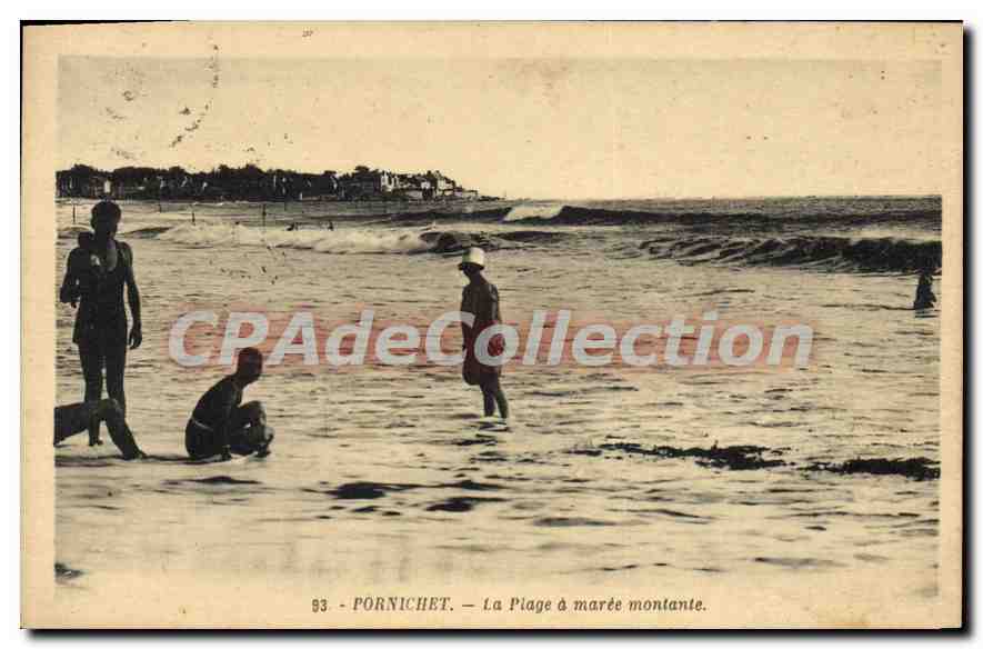 CPA Pornichet La Plage à maree montante 