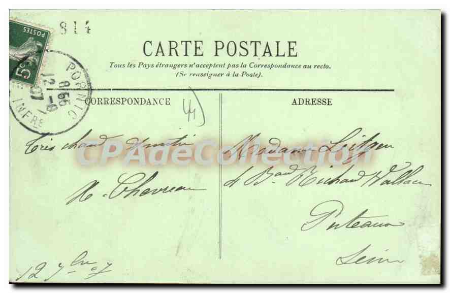 CPA Pornic Le Calvaire  — Rückseite