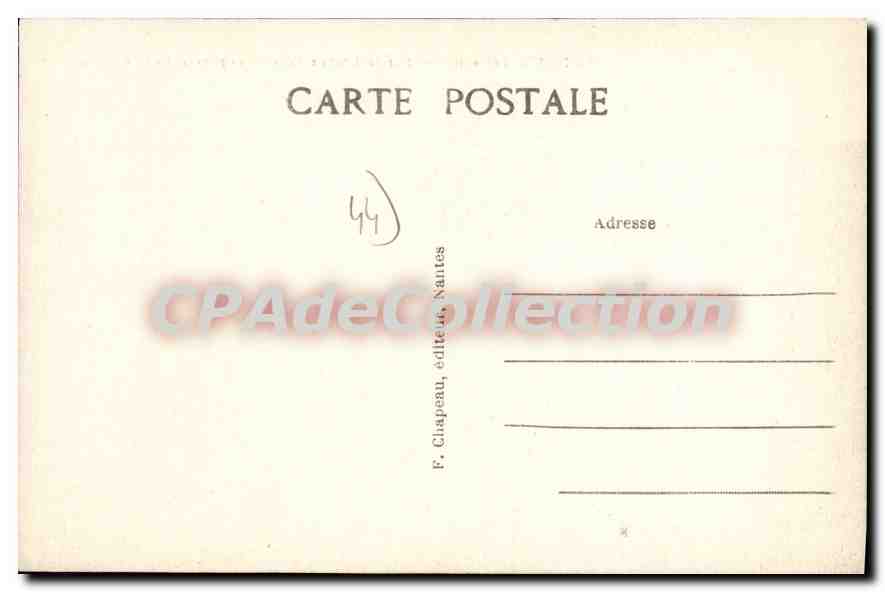 CPA Batz sur Mer Loire Inf Sur la Grande Cote Coupure dans la Falaise  — Verso
